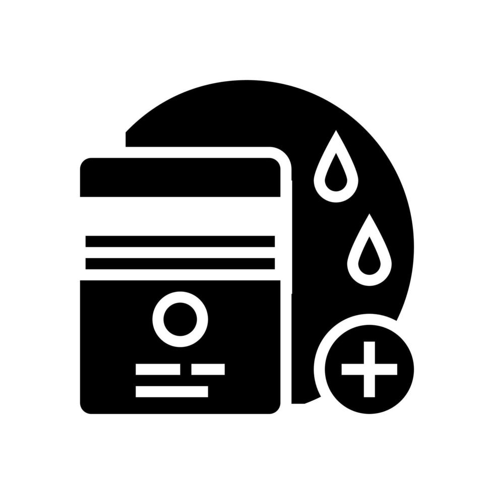 ilustração vetorial de ícone de glifo de creme hidratante vetor