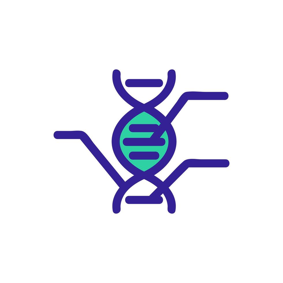 composição de dna do vetor de ícone. ilustração de símbolo de contorno isolado