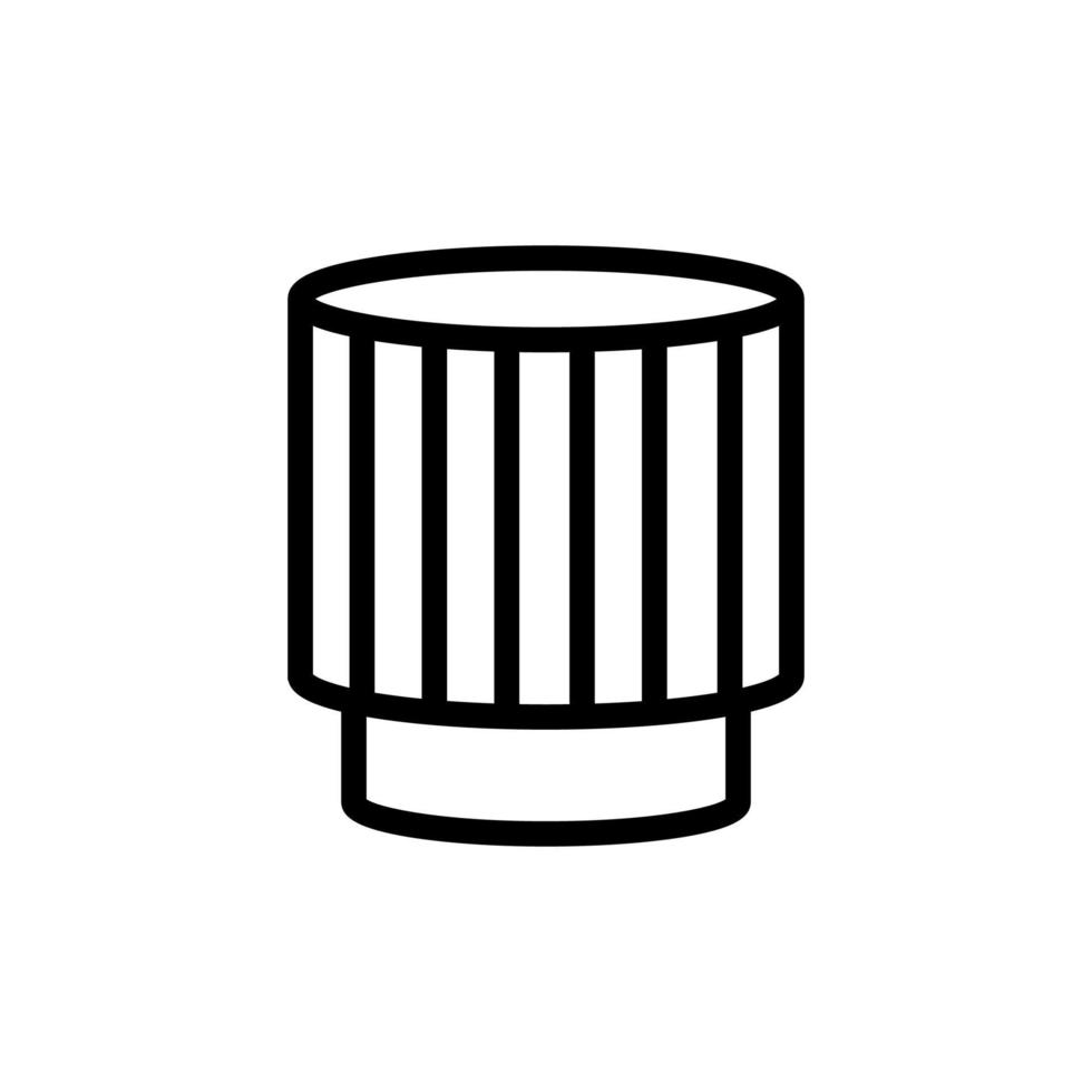 ilustração de contorno de vetor de ícone de filtro de ar tipo anel