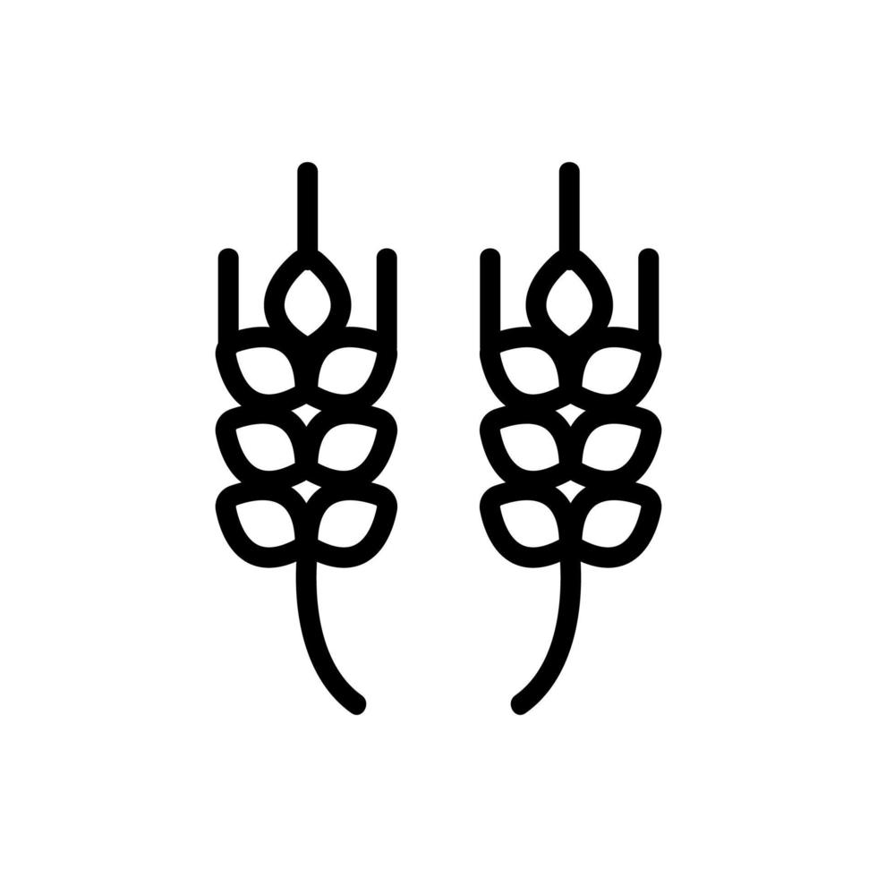 vetor de ícone de trigo. ilustração de símbolo de contorno isolado
