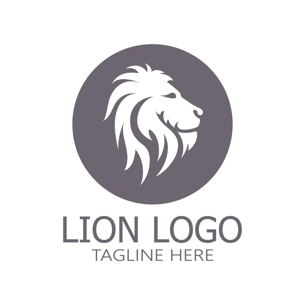 design de ilustração vetorial de logotipo de rei leão. conceito de sinal de cabeça de rei leão de ouro isolado fundo preto vetor
