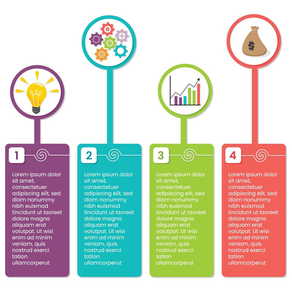 modelo de infográfico de negócios com tema de inovação vetor