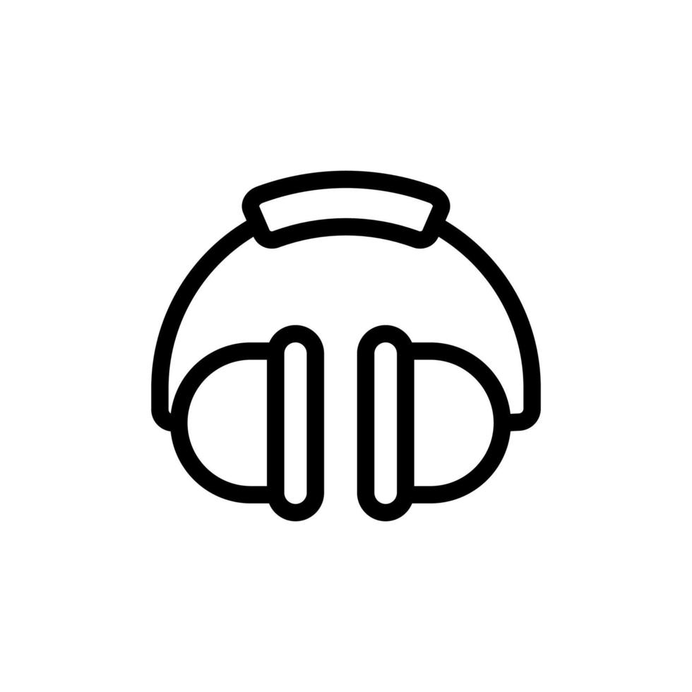 vetor de ícone de fones de ouvido. ilustração de símbolo de contorno isolado