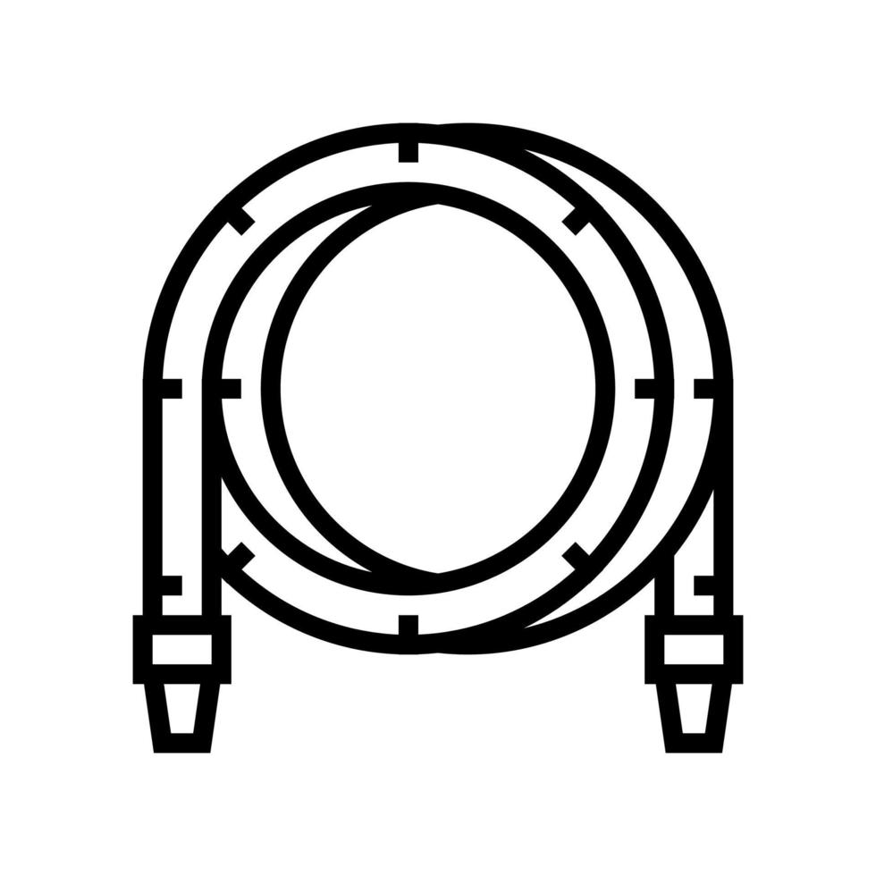 ilustração vetorial de ícone de linha de mangueira de piscina filtrada vetor