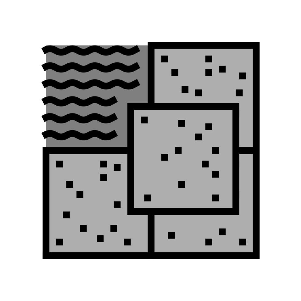 ilustração vetorial de ícone de cor de piso de pedra vetor