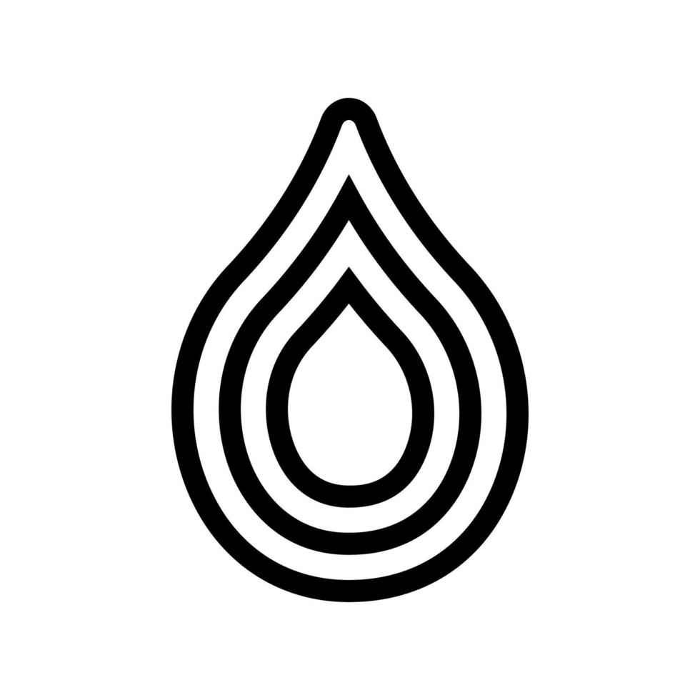 um vetor de ícone de gota em camadas. ilustração de símbolo de contorno isolado