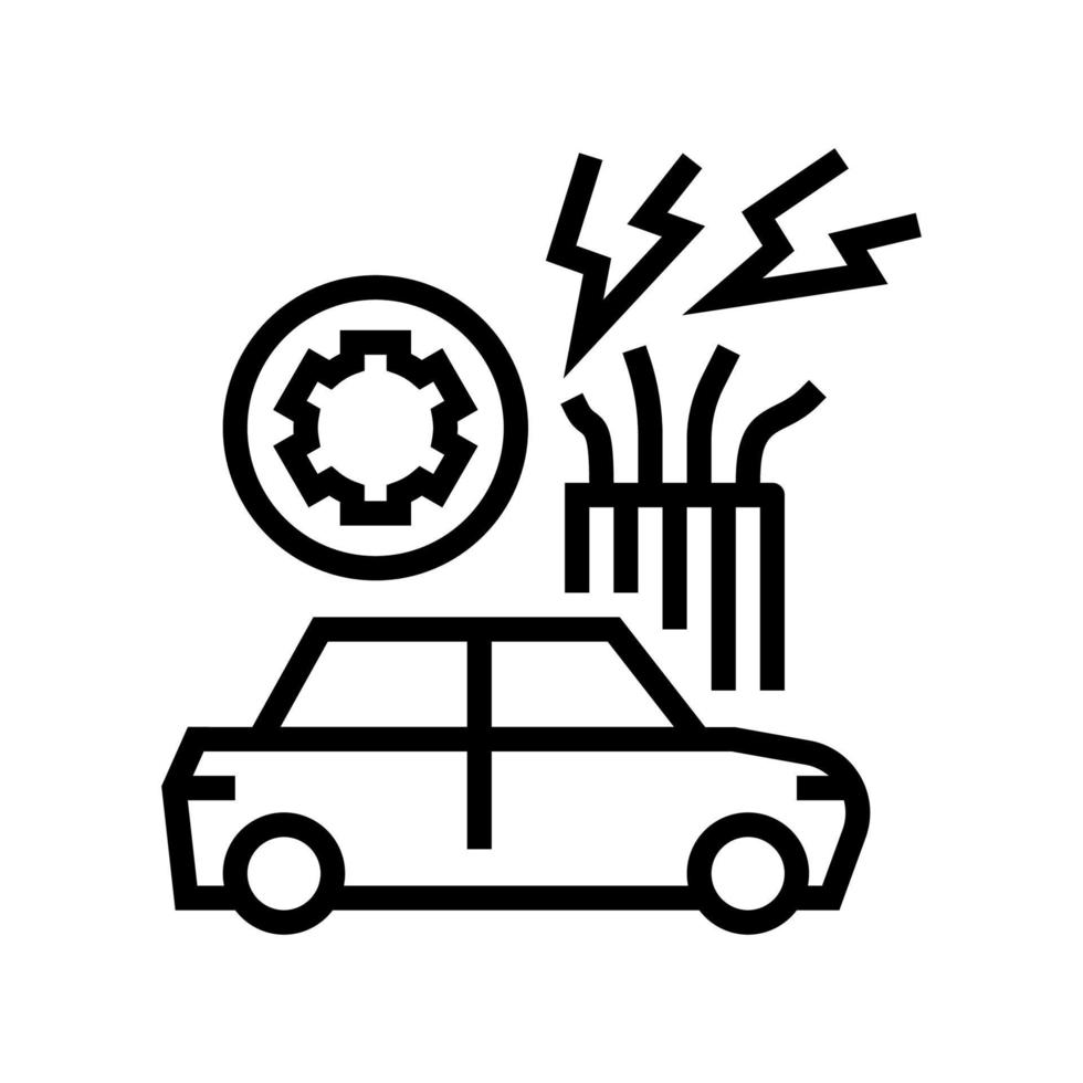 ilustração isolada em vetor de ícone de linha de reparo de equipamentos elétricos