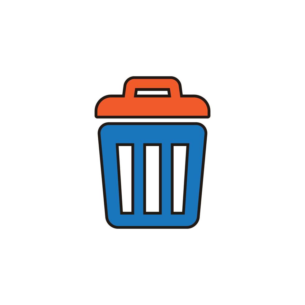 vetor de ícone de lixo. ilustração vetorial de ícone de lixeira