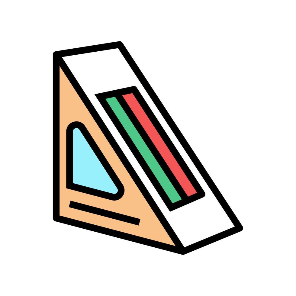 ilustração vetorial de ícone de cor de caixa de sanduíche vetor