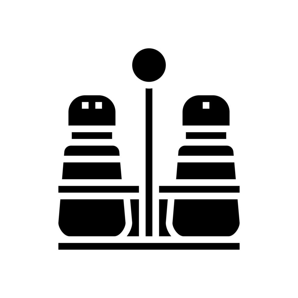 recipiente de sal e pimenta conjunto ilustração em vetor ícone glifo