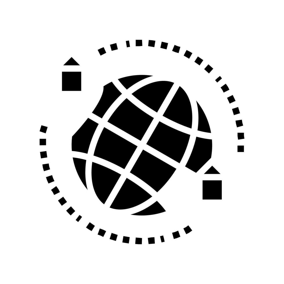 ilustração vetorial de ícone de glifo de localização de mundo de casa alugada vetor