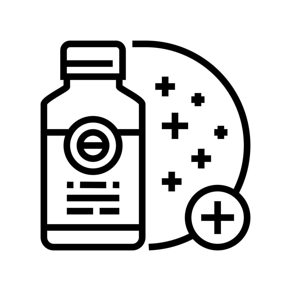 ilustração vetorial de ícone de linha de medicamento de regeneração de pele vetor