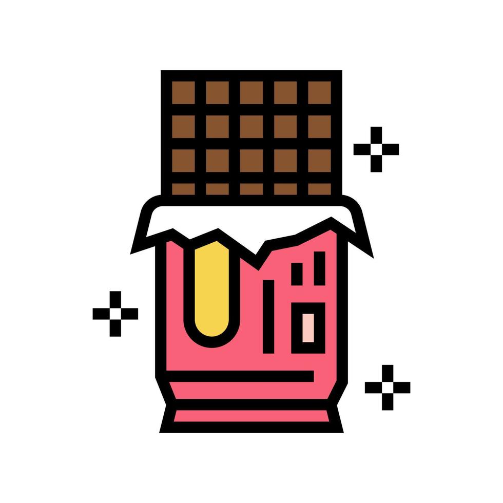 ilustração em vetor ícone de cor de embalagem de chocolate