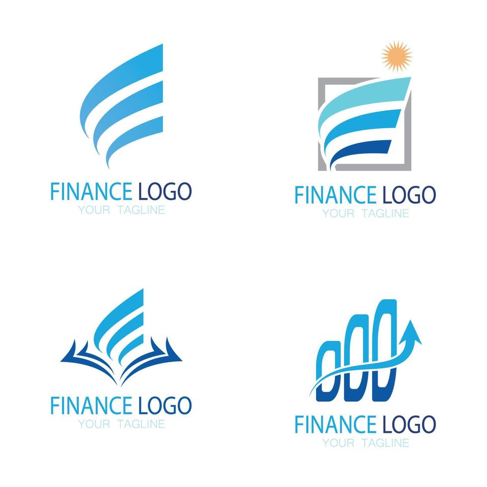 finanças de negócios e logotipo de marketing ilustração vetorial modelo de ícone design logotipo de contabilidade financeira com conceito de vetor moderno