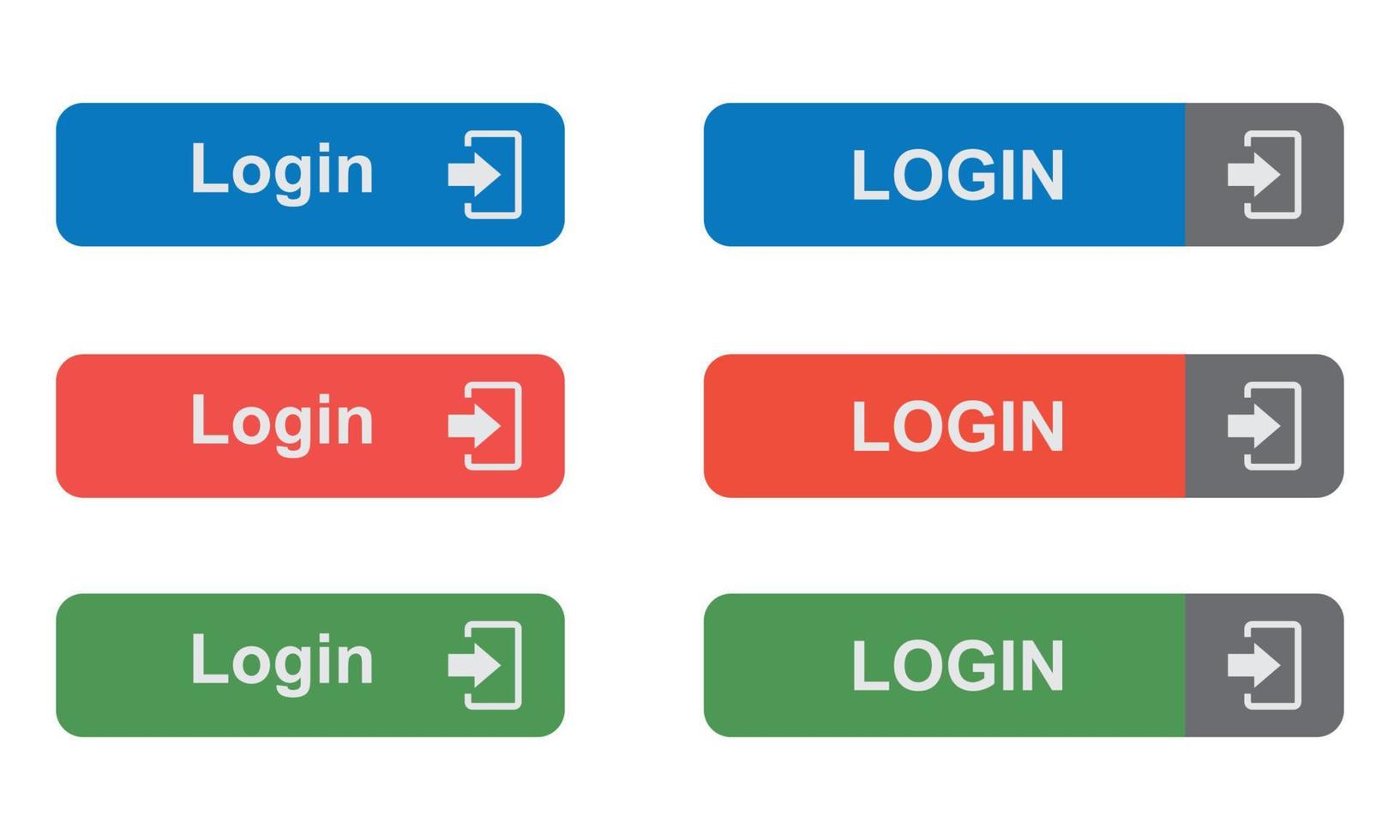 vetor de botão de login. ilustração vetorial de botão da web de login