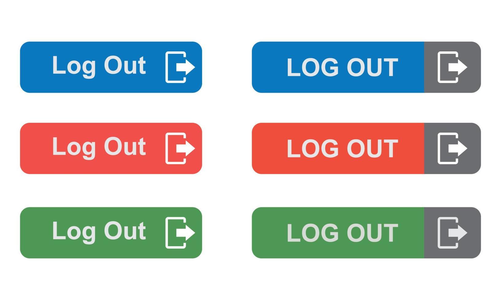 vetor de botão de logout. ilustração vetorial de botão de logout