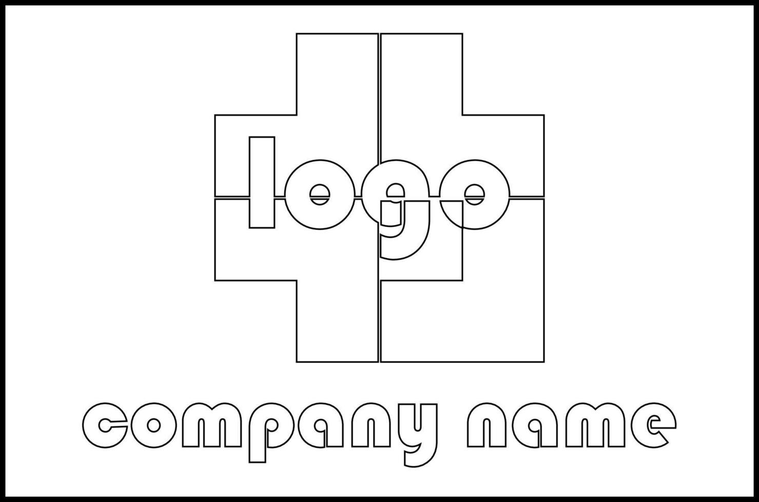 gráfico de ilustração vetorial do logotipo da empresa simples isolado em branco vetor