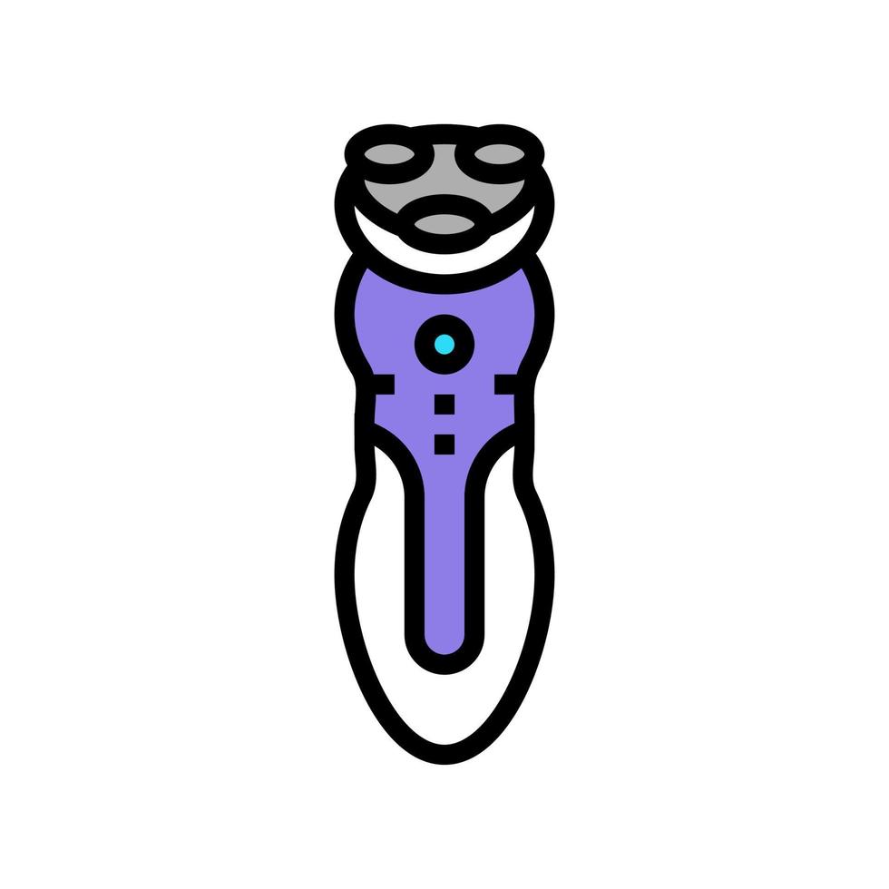 ilustração em vetor ícone de cor de dispositivo de barbear elétrico