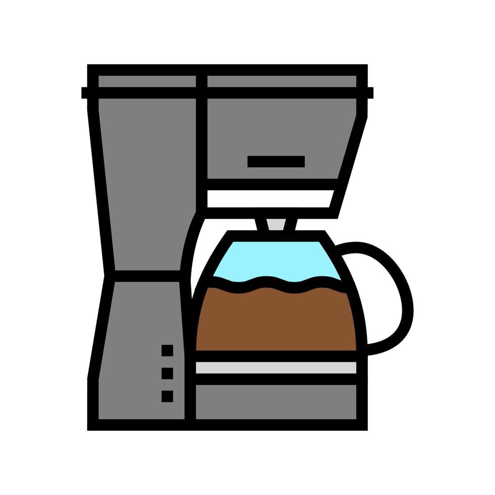 máquina de café dispositivo eletrônico ícone de cor ilustração vetorial vetor