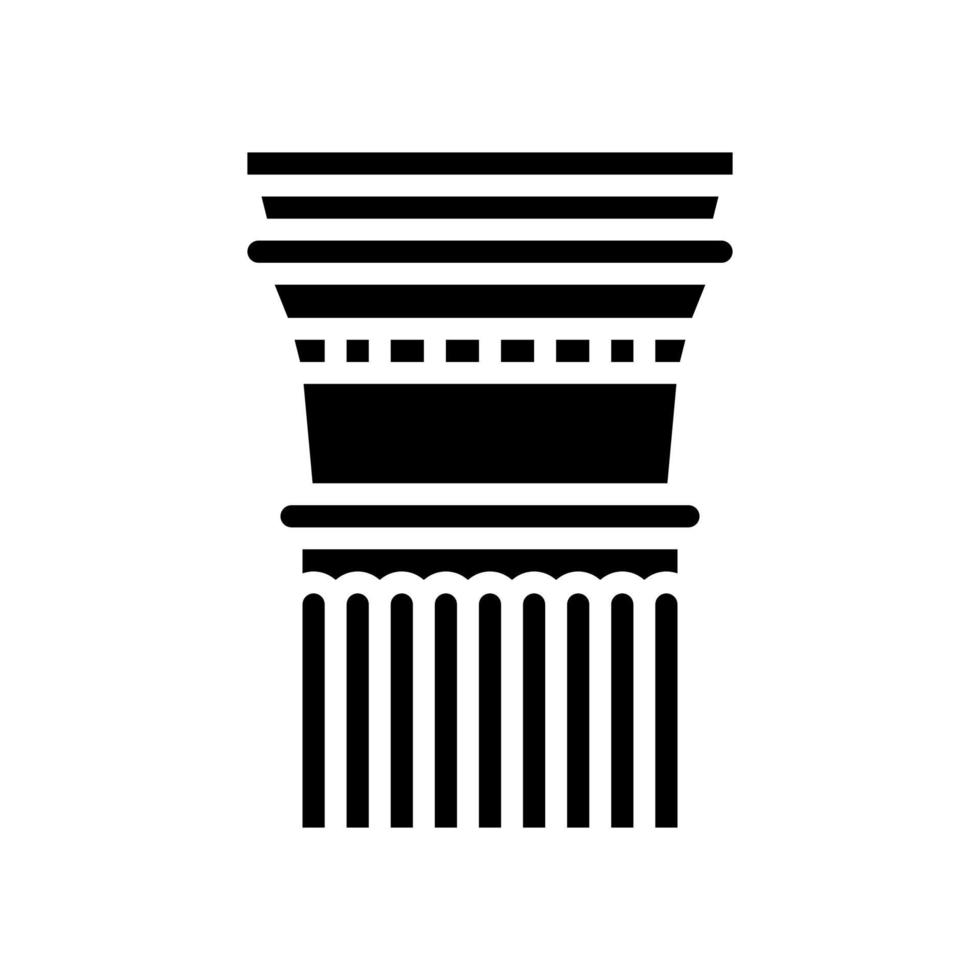 ilustração em vetor de ícone de glifo de roma antiga coluna