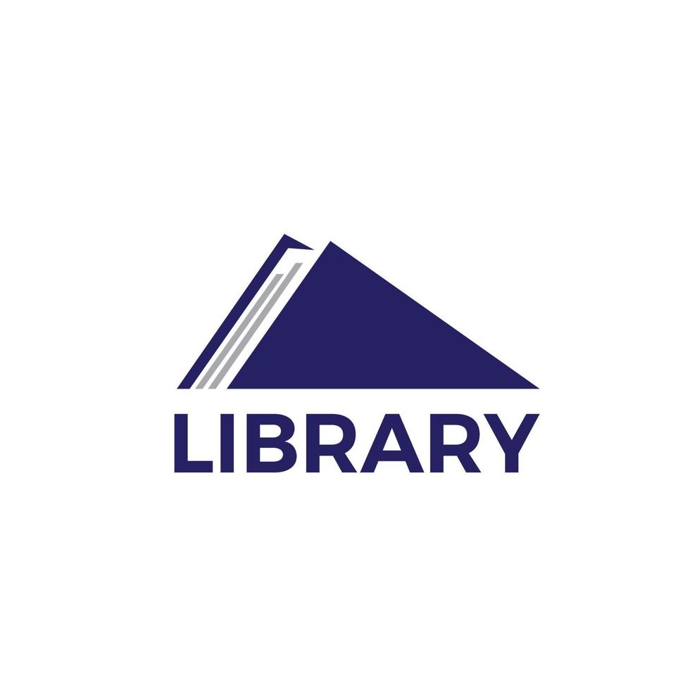 ilustração de conceito de logotipo de livro de biblioteca vetor