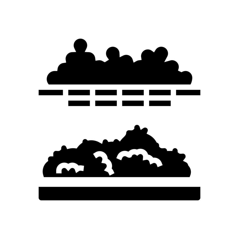 ilustração em vetor ícone de glifo de produção de queijo de coagulação