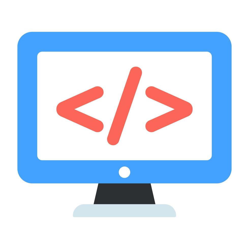 ícone de design moderno de codificação do sistema vetor