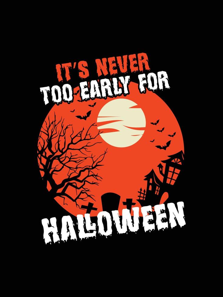 design de camiseta vintage de horror de halloween, gráficos vetoriais de modelo de impressão assustadores, design de camisa de ilustração de tipografia de alta qualidade vetor