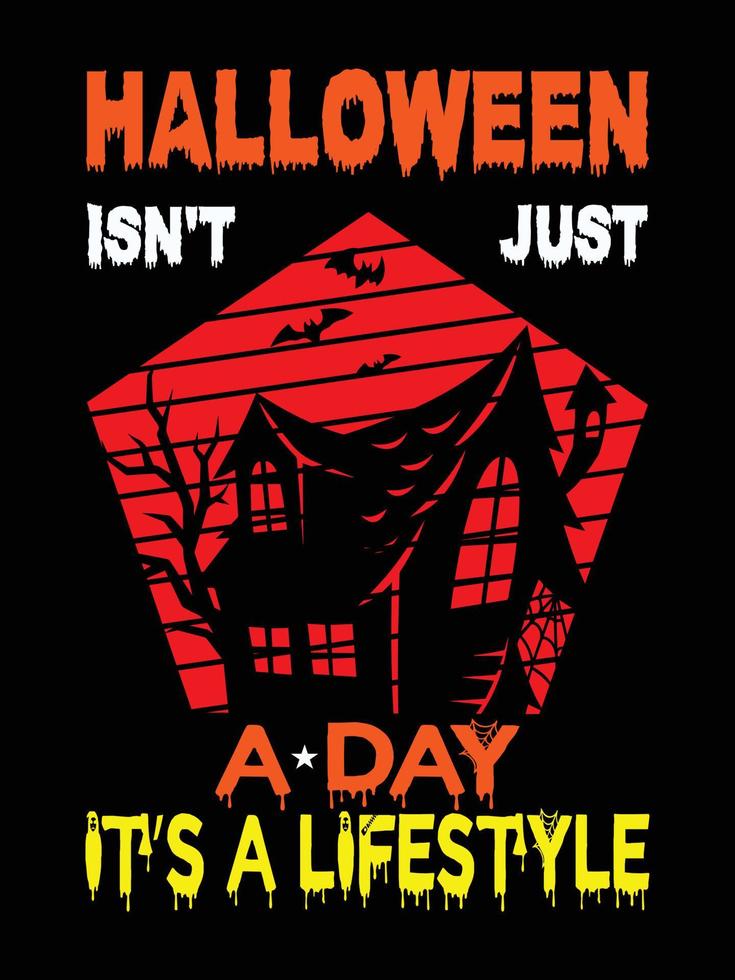 design de camiseta vintage de horror de halloween, gráficos vetoriais de modelo de impressão assustadores, design de camisa de ilustração de tipografia de alta qualidade vetor