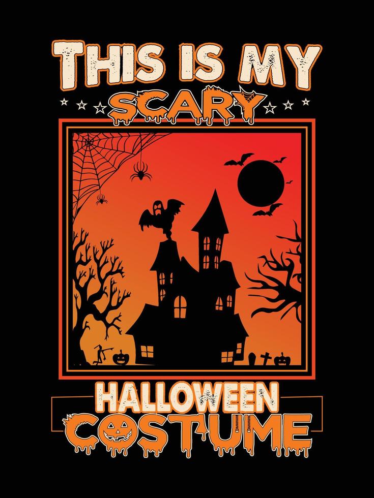 design de camiseta vintage de horror de halloween, gráficos vetoriais de modelo de impressão assustadores, design de camisa de ilustração de tipografia de alta qualidade vetor