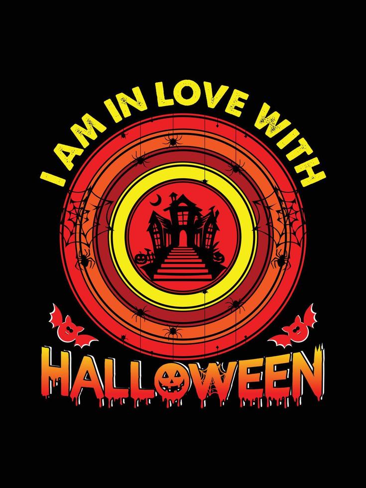 design de camiseta vintage de horror de halloween, gráficos vetoriais de modelo de impressão assustadores, design de camisa de ilustração de tipografia de alta qualidade vetor