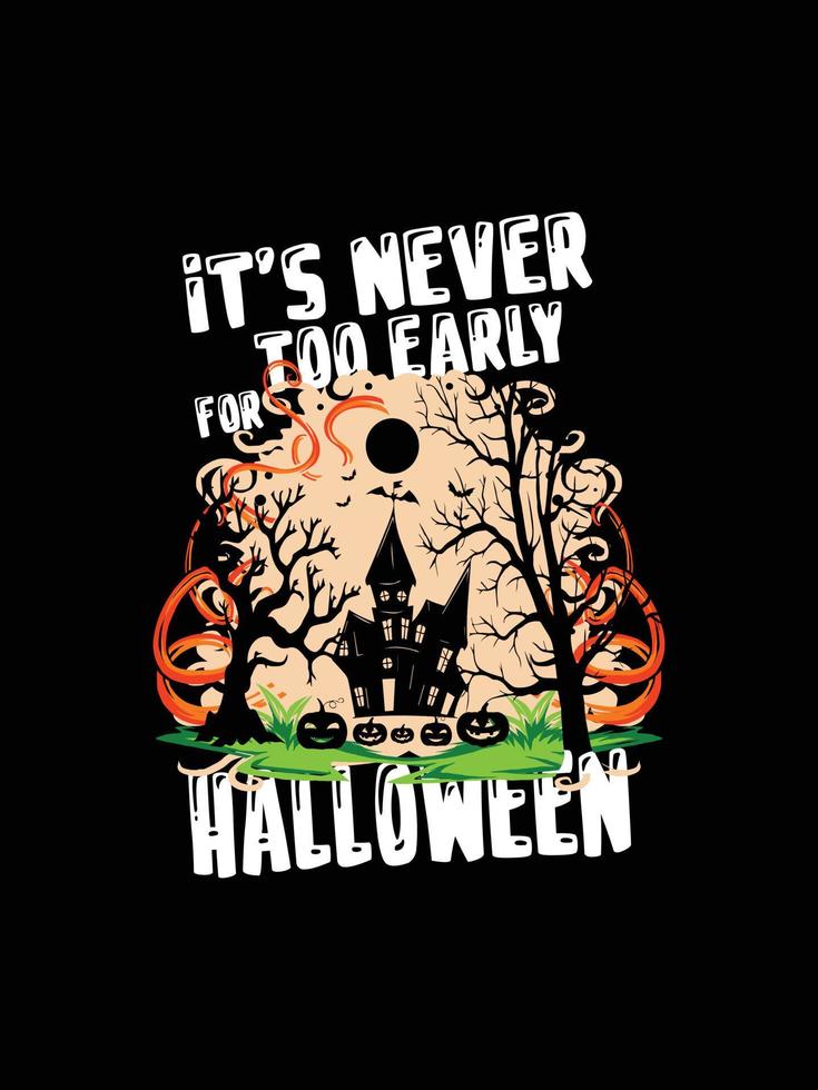 design de camiseta vintage de horror de halloween, gráficos vetoriais de modelo de impressão assustadores, design de camisa de ilustração de tipografia de alta qualidade vetor