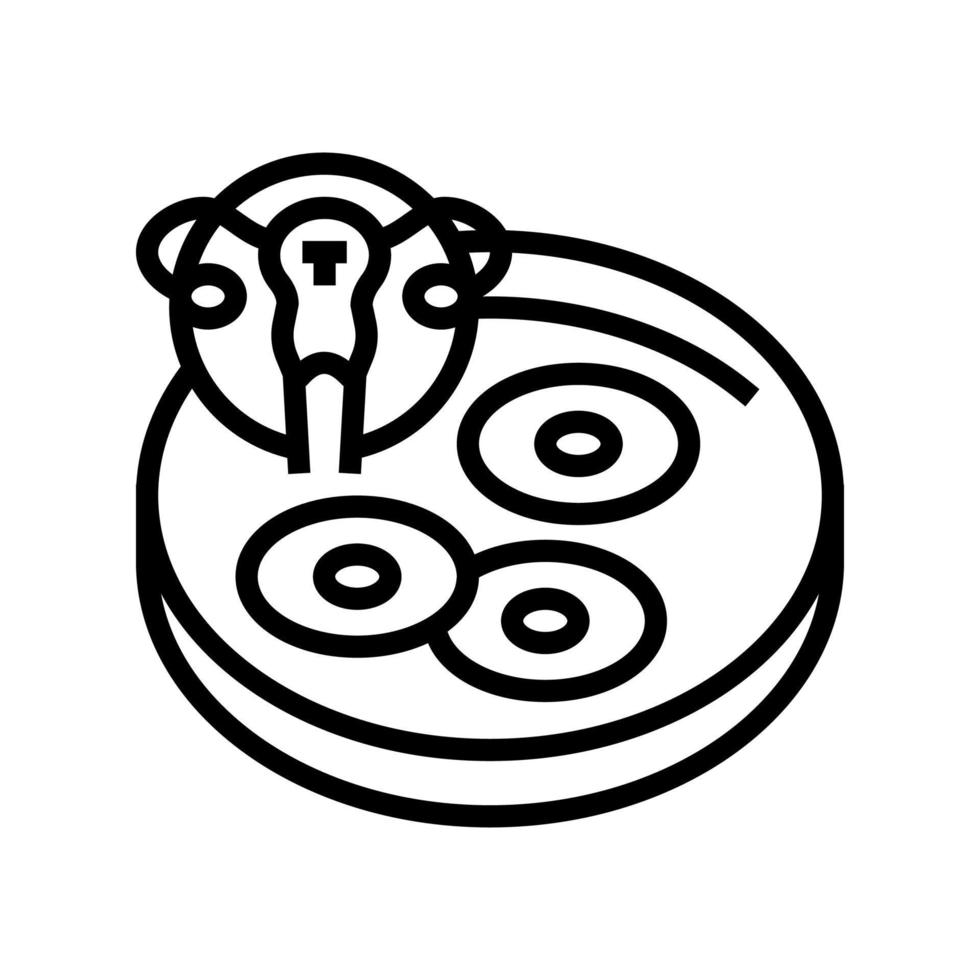 ilustração vetorial de ícone de linha de preparação de células de ovo vetor