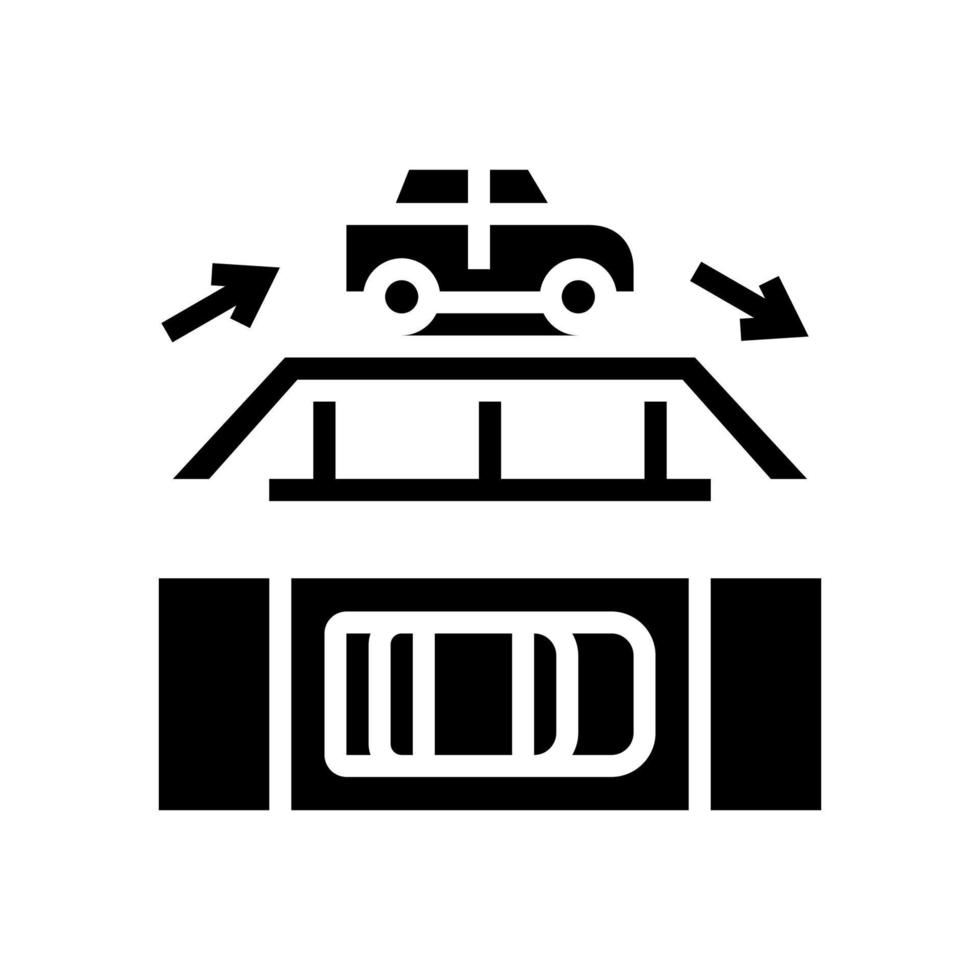 ilustração vetorial de ícone de glifo de passagem de viaduto vetor