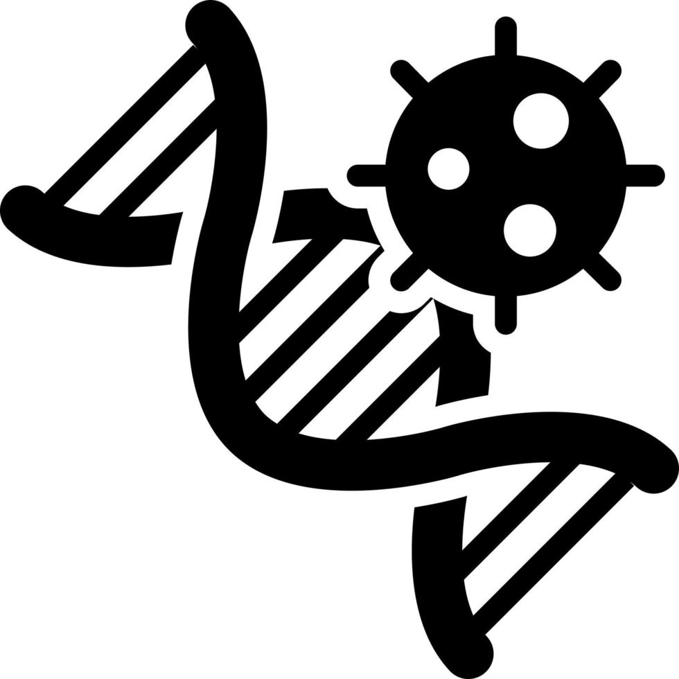 DNA, ícone de genes, ícone de saúde e médico. vetor