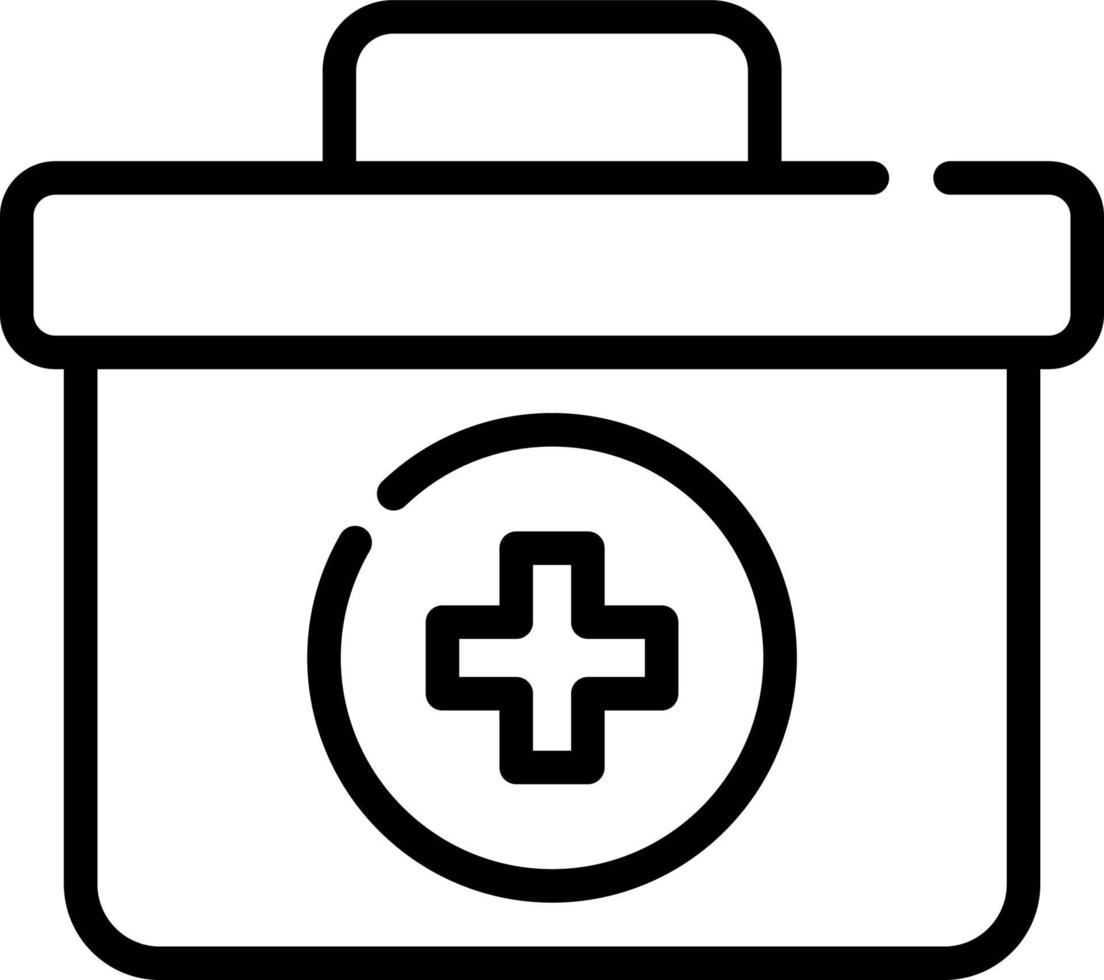 ícone do kit de primeiros socorros, ícone de saúde e médico. vetor
