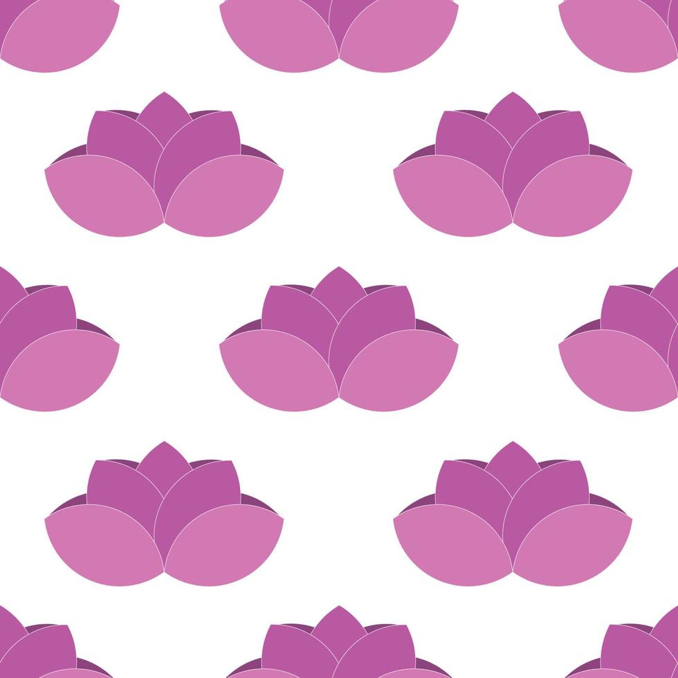 padrão perfeito de flor de lótus roxa vetor
