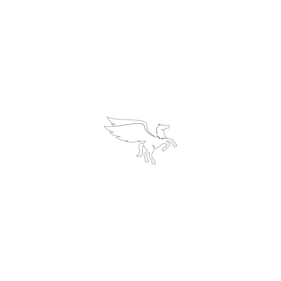 ilustração vetorial de ícone de cavalo voador vetor