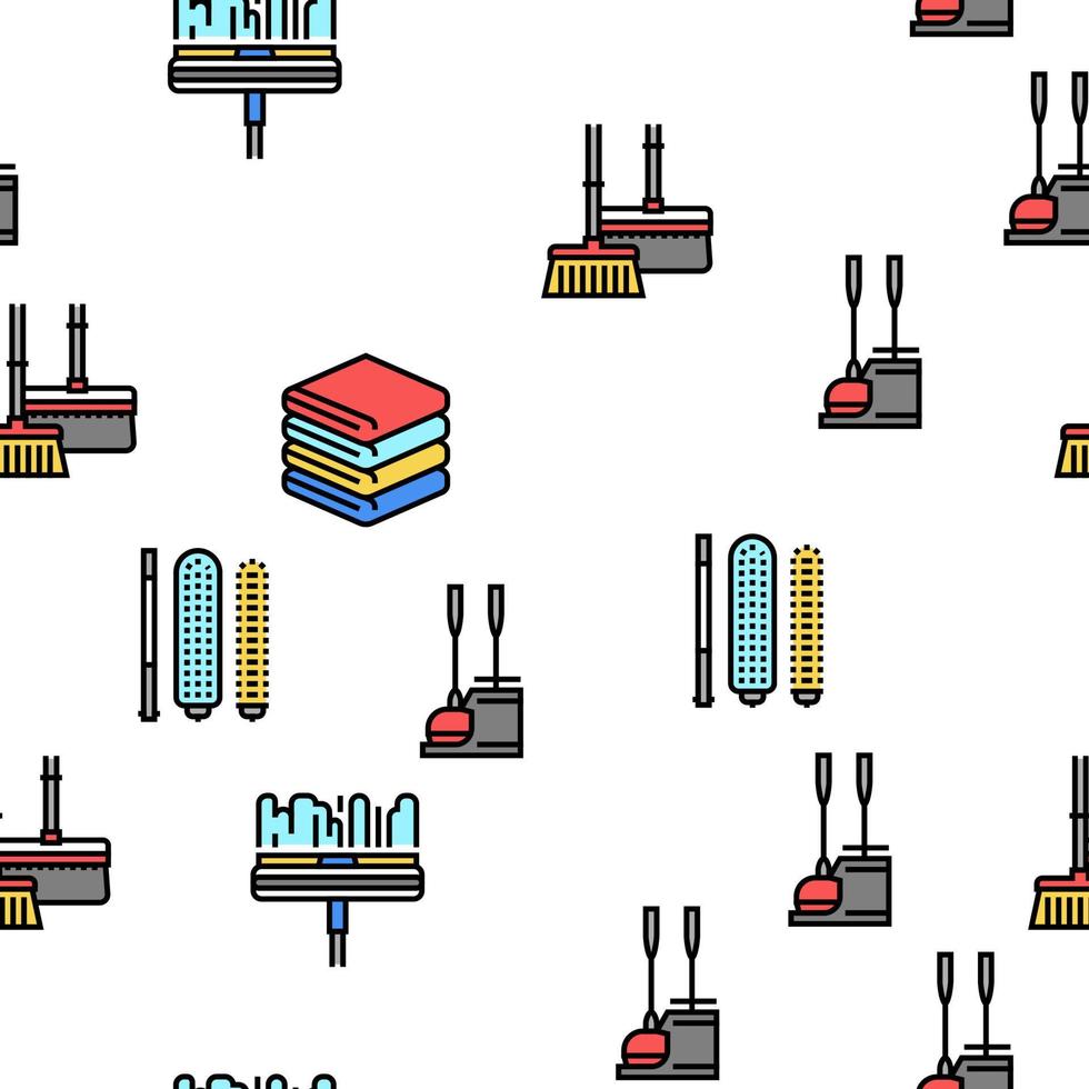 padrão sem emenda de vetor de acessórios de limpeza e lavagem