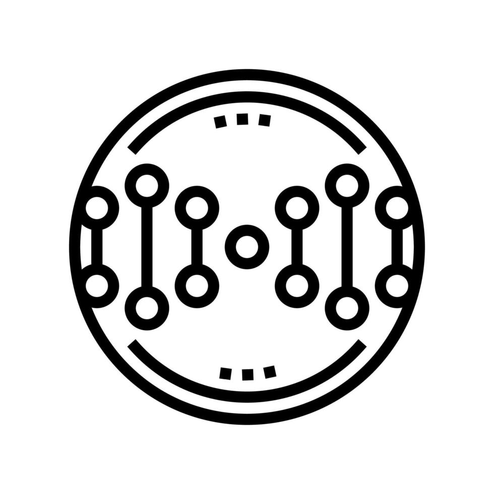 ilustração em vetor ícone de linha de fórmula genética química