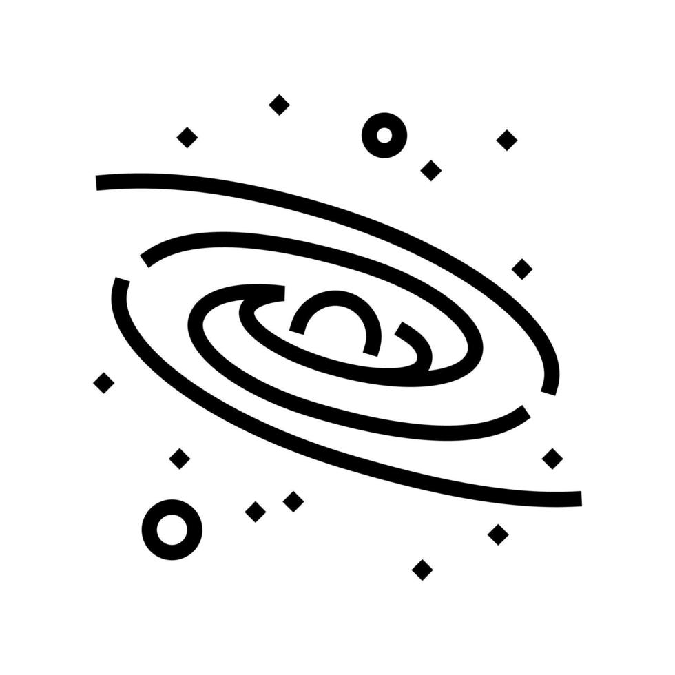 ilustração em vetor ícone de linha de galáxia via láctea