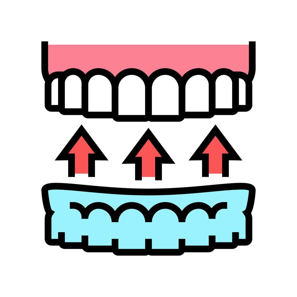 placa para ilustração vetorial de ícone de cor de dente vetor