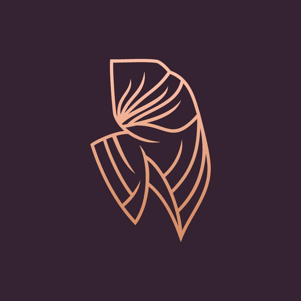 vetor de logotipo hijab. design gráfico vetorial hijab.