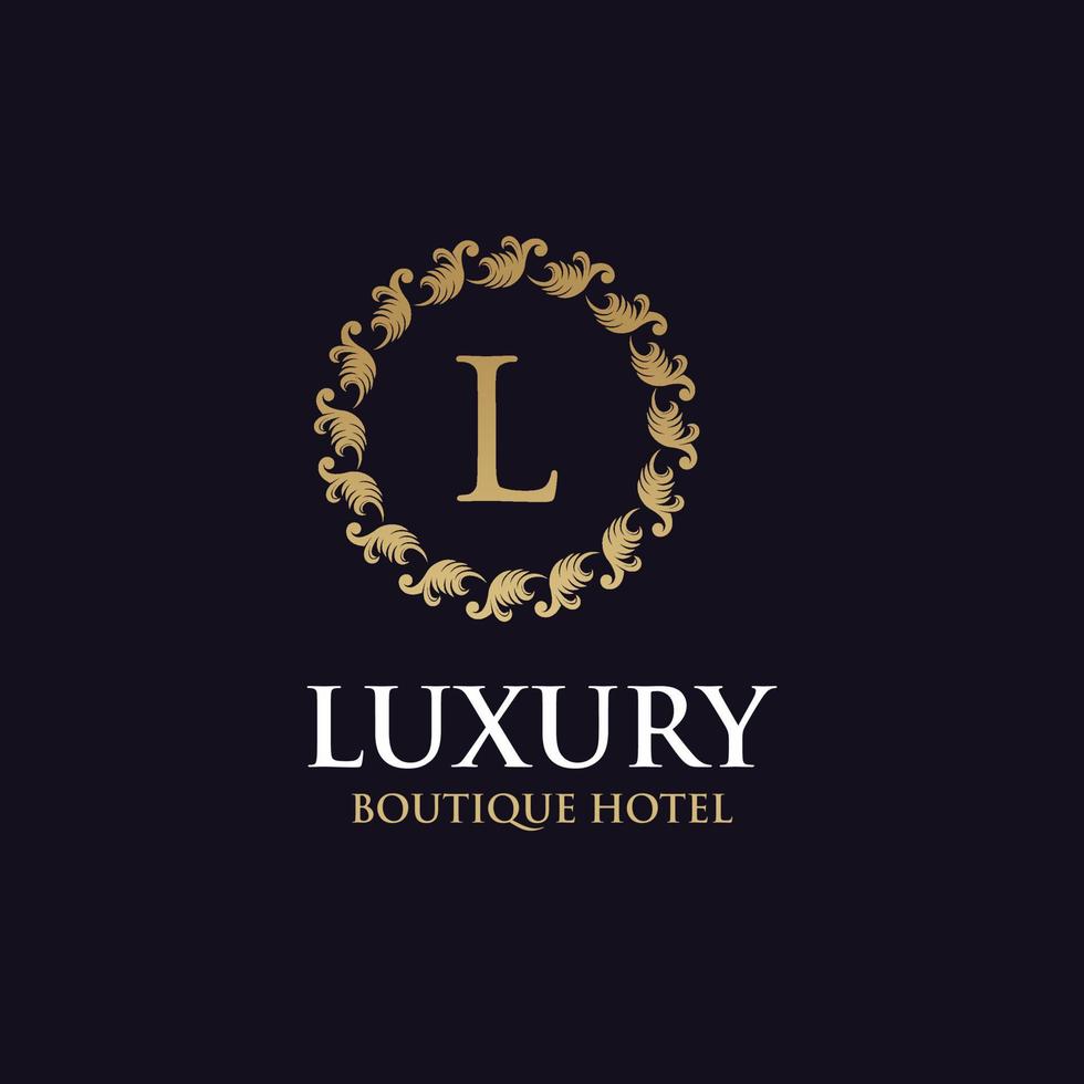 modelo de logotipo de luxo em vetor para restaurante, realeza, boutique, café, hotel, heráldico, joias, moda e outras ilustrações vetoriais