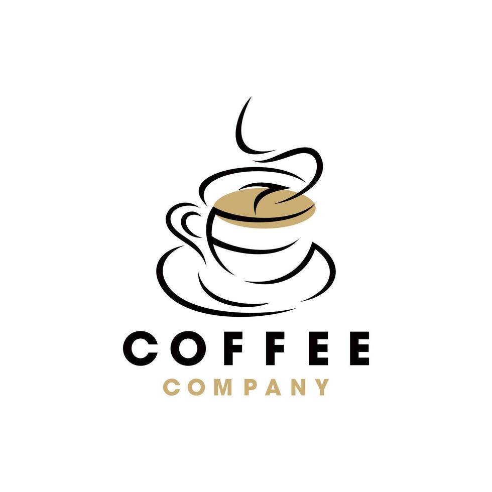 modelo de vetor de design de logotipo de café.