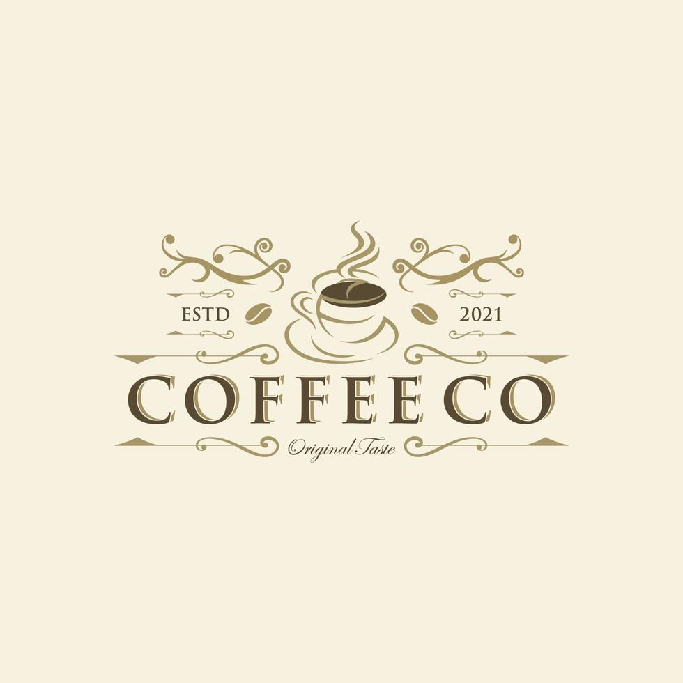 modelo de vetor de design de logotipo de café.