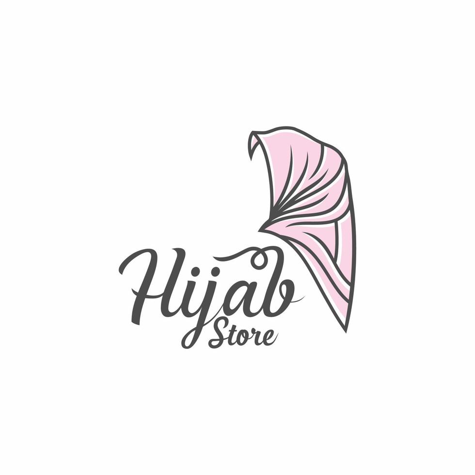 vetor de logotipo hijab. design gráfico vetorial hijab.