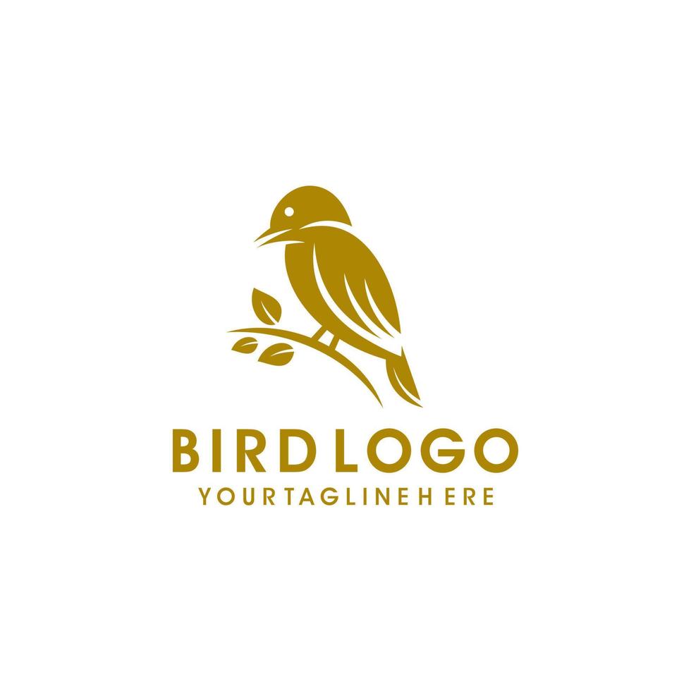 ilustração vetorial de design de logotipo de pássaro vetor