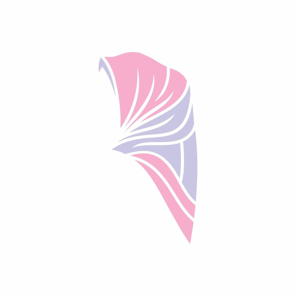 vetor de logotipo hijab. design gráfico vetorial hijab.