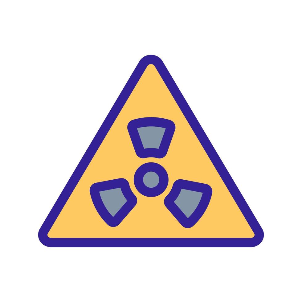 vetor de ícone de radiação suavemente. ilustração de símbolo de contorno isolado